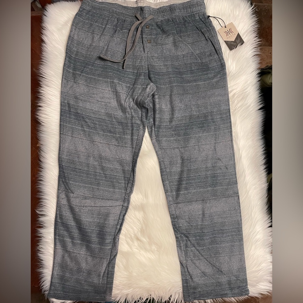Dakota Grizzly, Lounge/PJ Bottom, Fleece, Stretch, Soft, Pockets, Fly, NWT
